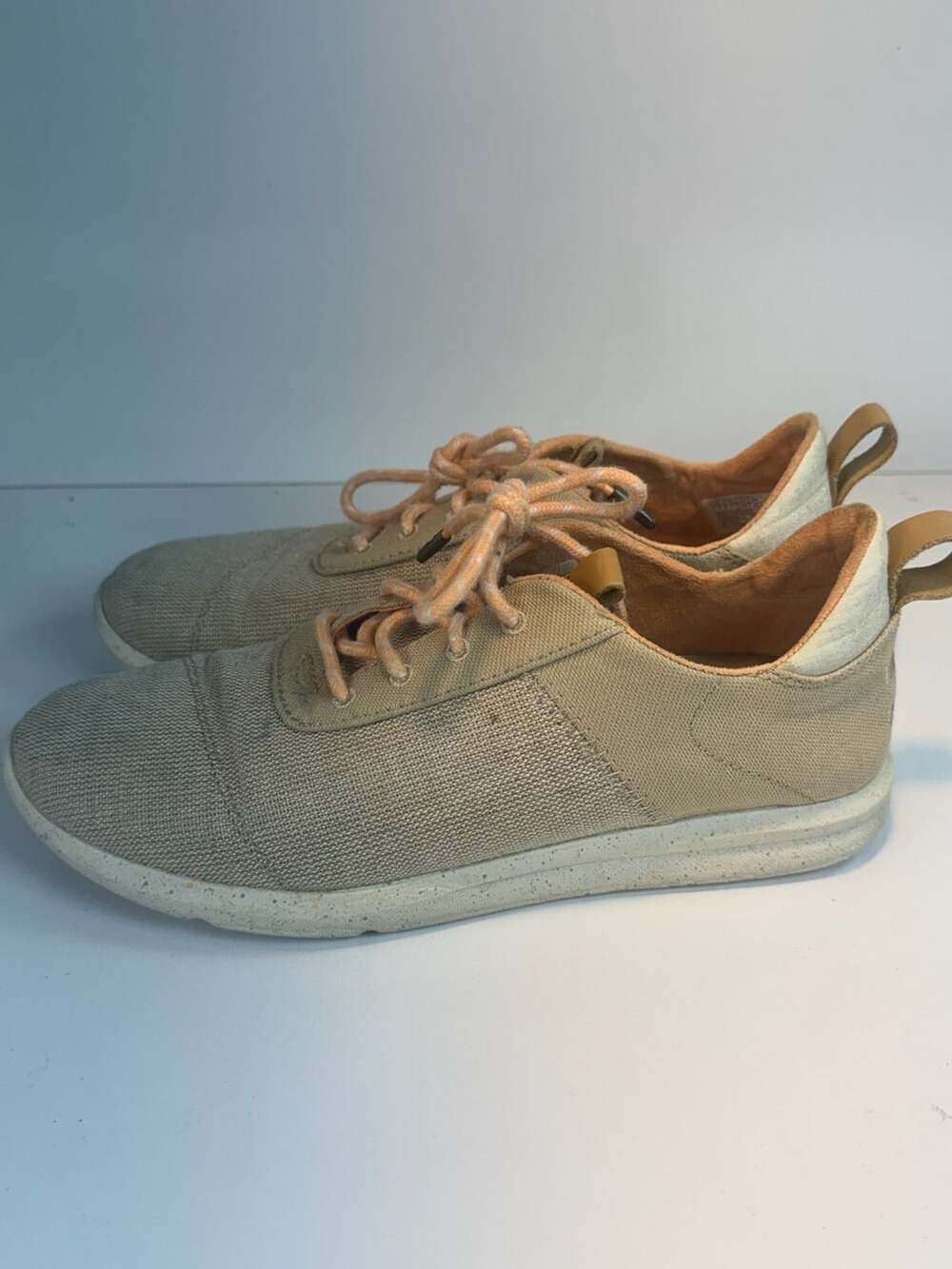 Toms Cabrillo Casual Sneakers Beige Orange Lace Up